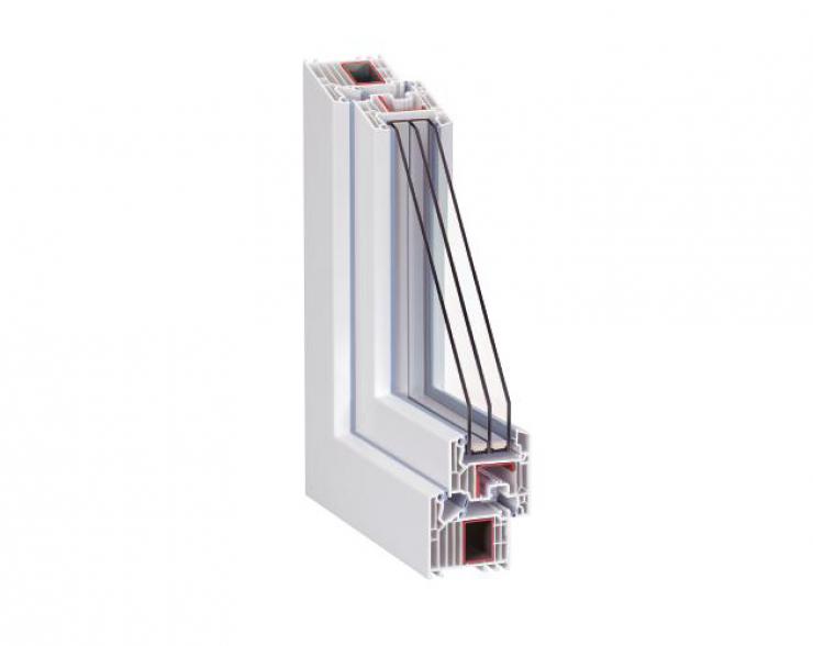 Kunststofffenster 3-fach Verglasung für 82mm Bautiefe