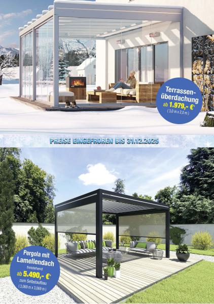 Flyer, Terrassenüberdachung, Lamellendach, Pergola
